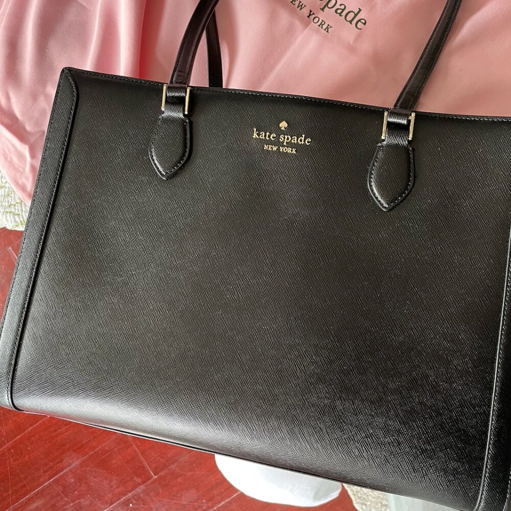 Madison Saffiano East West Leather Laptop Tote